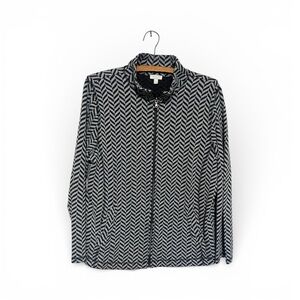 Talbot Black and White Chevron Zip Up